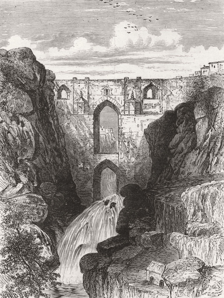 SPAIN. Bridge of Ronda-HQ Andalusian Federalists 1873 old antique print